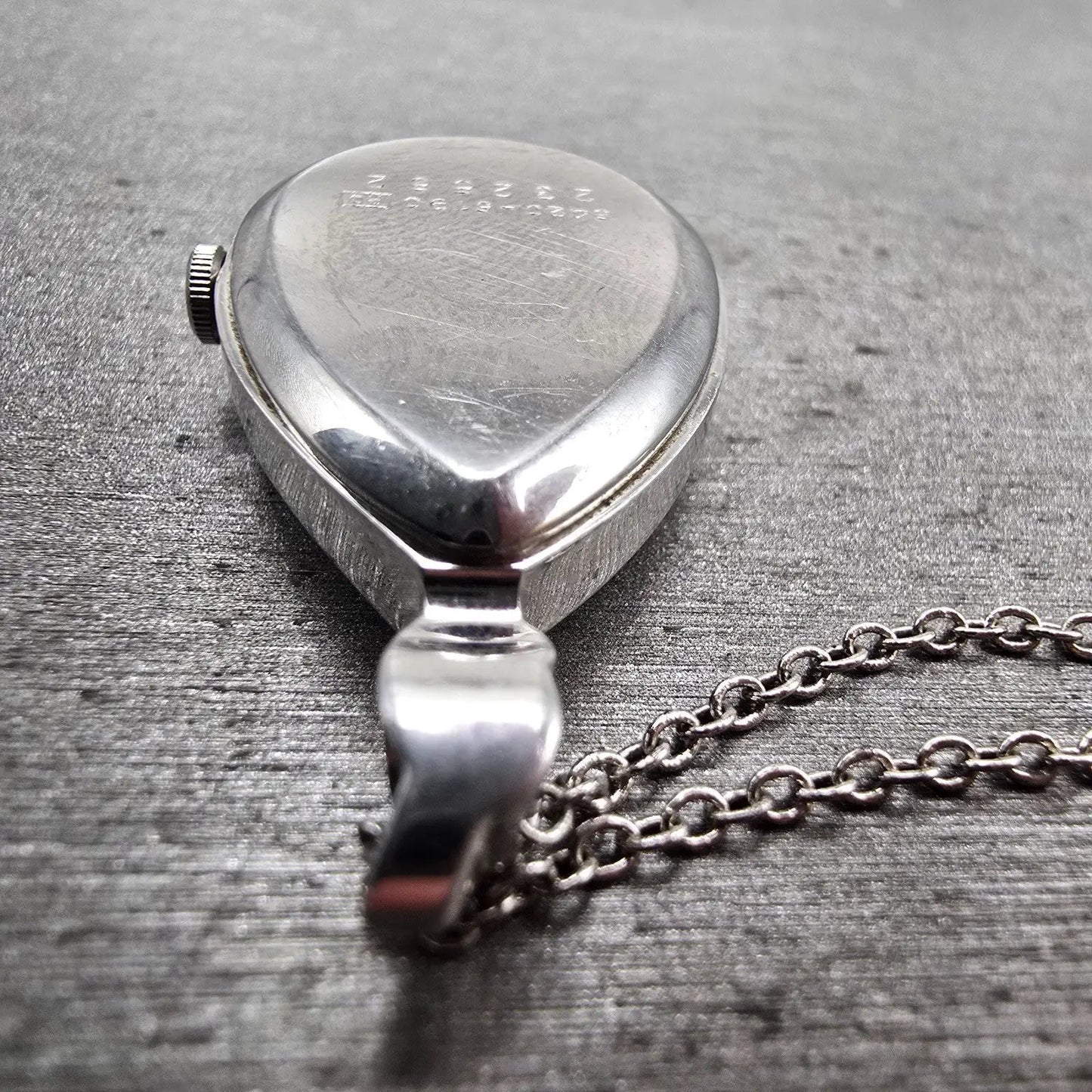 Seiko Pendant Watch Women 17mm Silver Dial Silver Tone 5420-5190 New Battery11