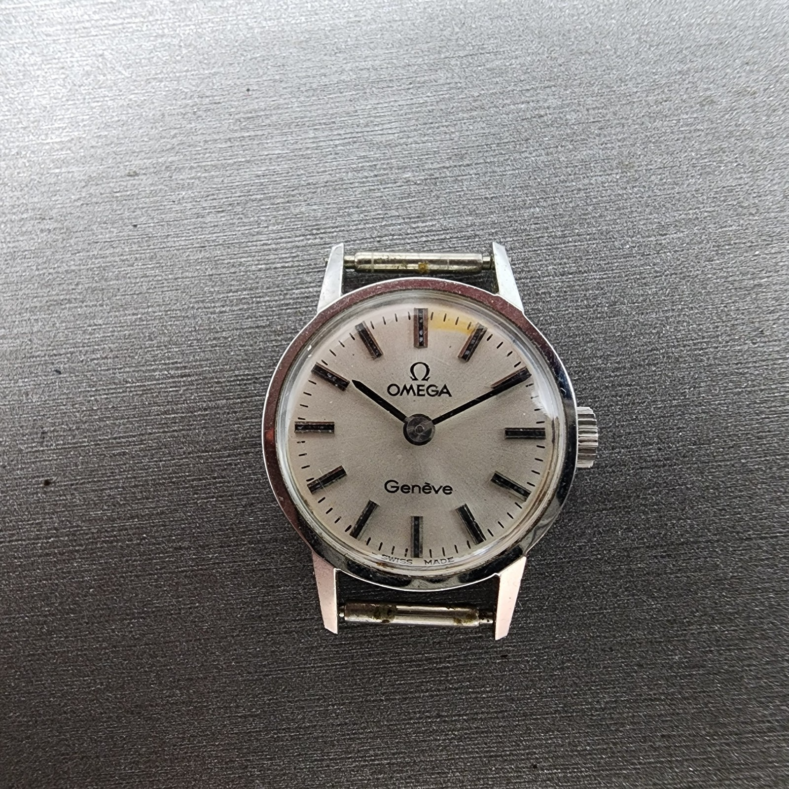 Omega Geneve Watch Women 20mm Silver Dial Steel Round Manual 511.0451 PARTS0