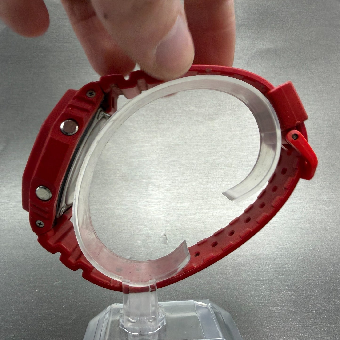 Casio G-Shock GA-2100 Watch Men 46mm Red Analog Digital Alarm Chronograph Works6