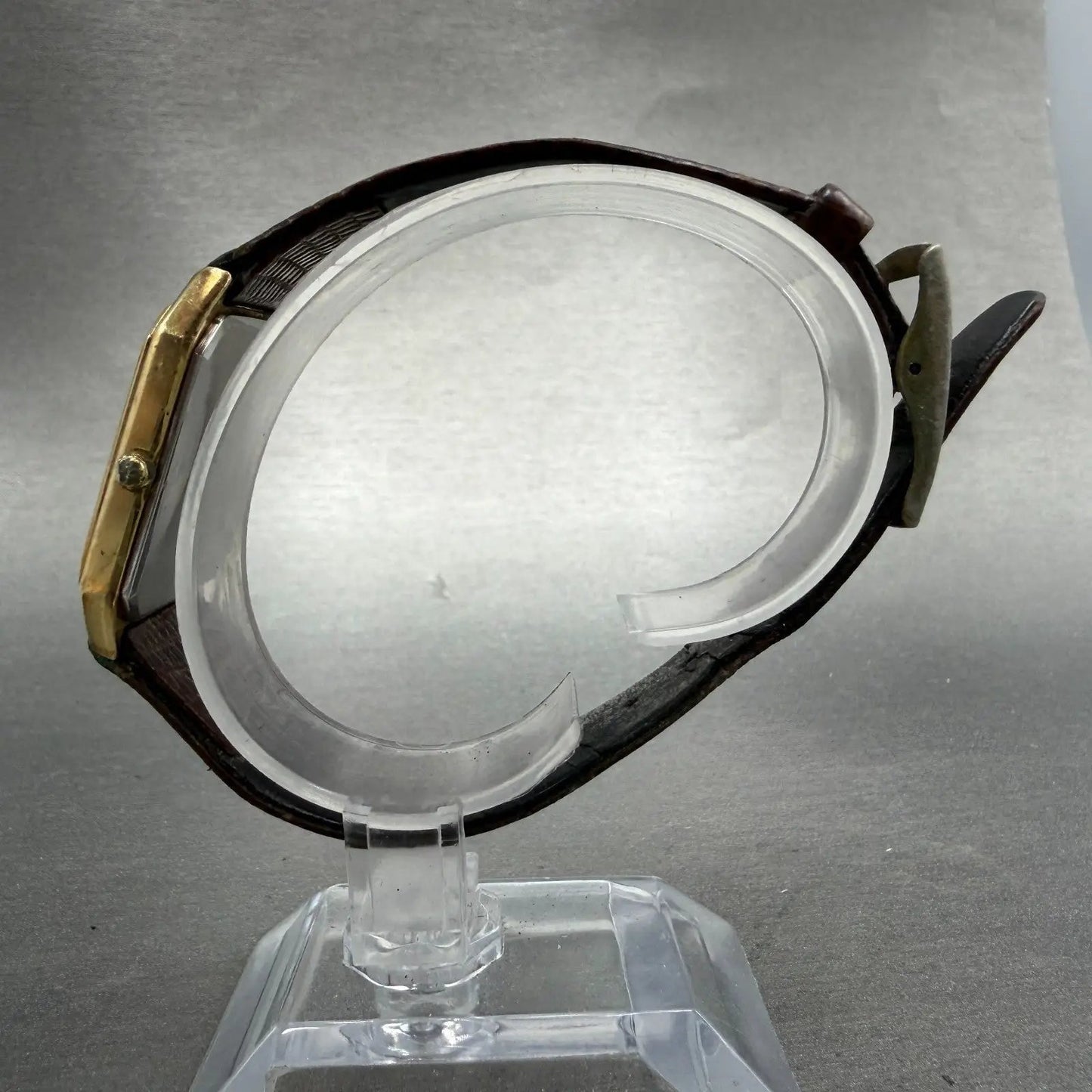 Seiko Lassale Tank Watch Men 28mm Champagne Dial Gold Tone Date 6429-5019 PARTS7