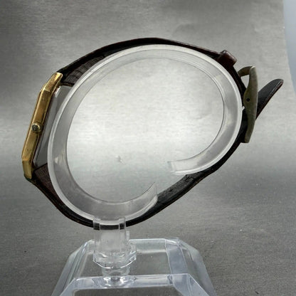 Seiko Lassale Tank Watch Men 28mm Champagne Dial Gold Tone Date 6429-5019 PARTS7