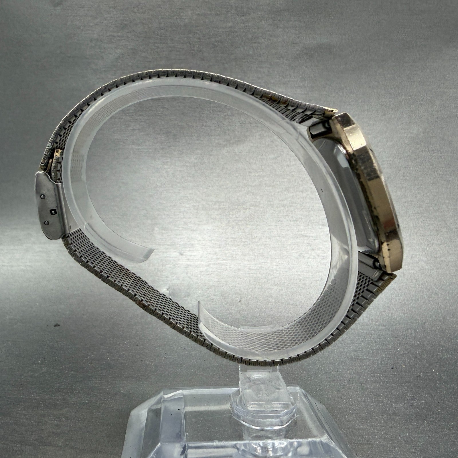 Elgin Tank Watch Men 30mm Champagne Dial Gold Tone Rectangle FK286 New battery8