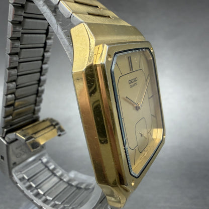 Seiko Tank Watch 30mm Champagne Dial Gold Tone Rectangle 2628-5109 New Battery3