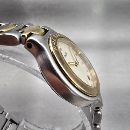 Seiko Presage Watch Women 26mm Ivory Dial Two Tone Date Round 3E29-0100 New Batt3