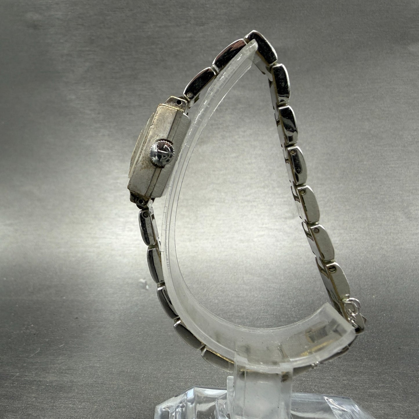 Rado Mirage Watch Women 16mm White Dial Silver Tone Rectangle Manual Wind Run6