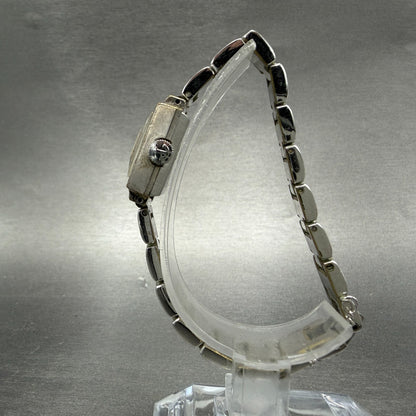 Rado Mirage Watch Women 16mm White Dial Silver Tone Rectangle Manual Wind Run6