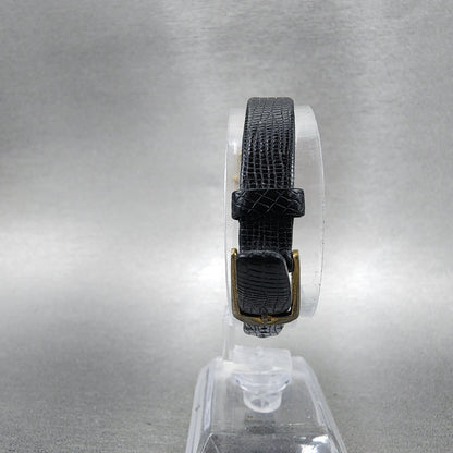 Seiko Tank Watch Women 14mm Black Dial Gold Tone Rectangle 1F205A69 New Battery7