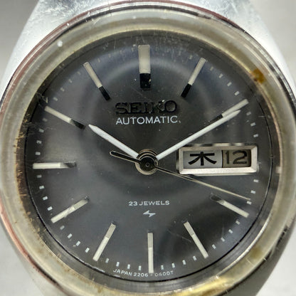 Seiko Automatic Watch Women 25mm Gray Dial Silver Tone Daydate 2206-0230 PARTS2