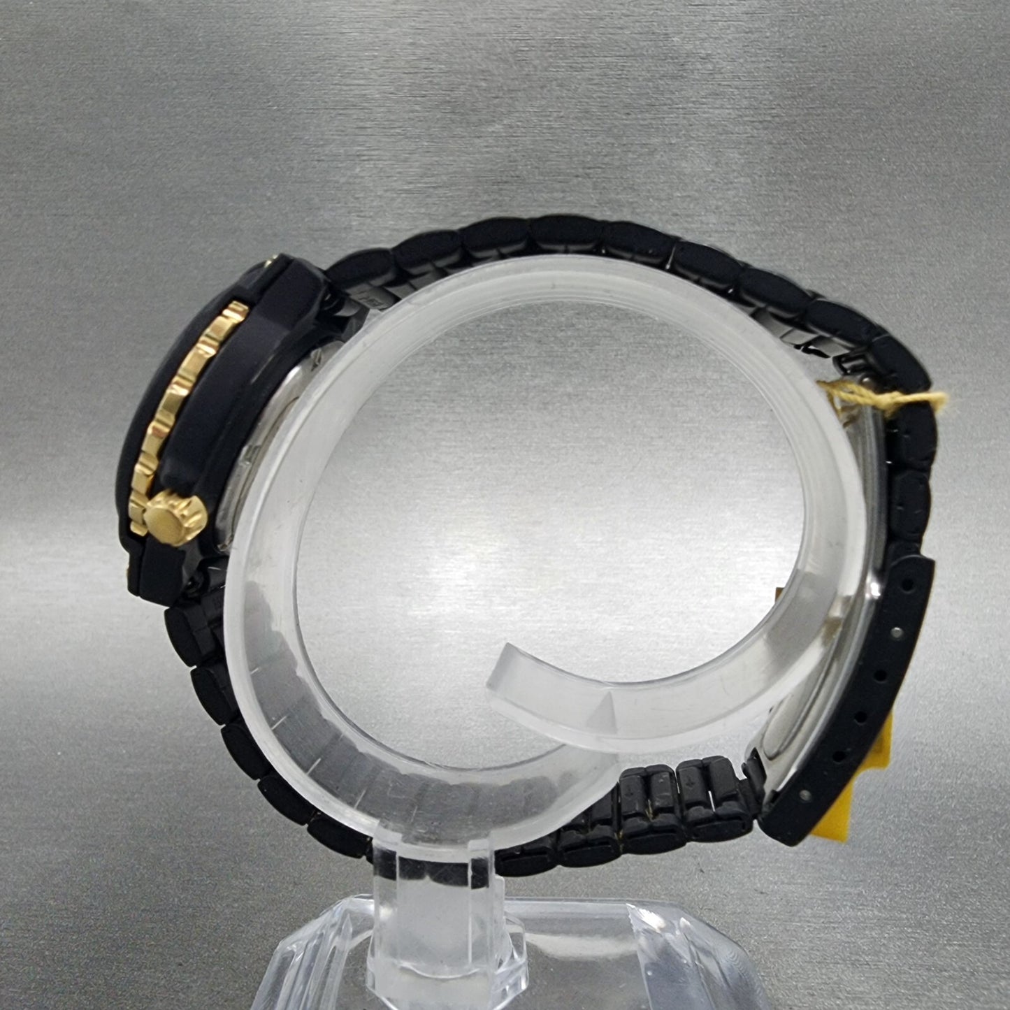 Seiko Sports 150 Watch Women 29mm Gold Dial Black Tone Daydate Round New Batt6