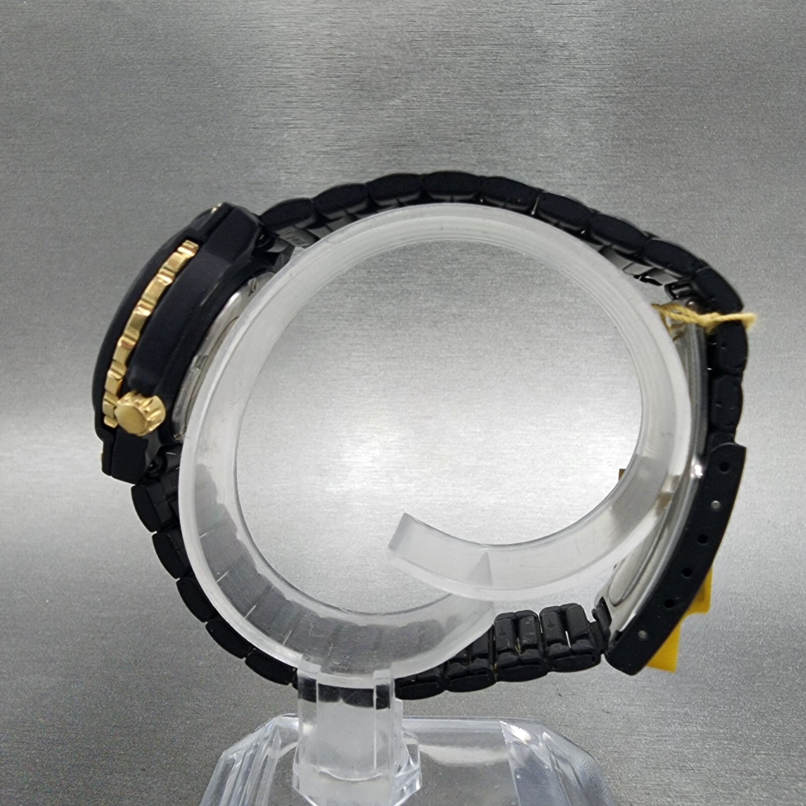 Seiko Sports 150 Watch Women 29mm Gold Dial Black Tone Daydate Round New Batt6