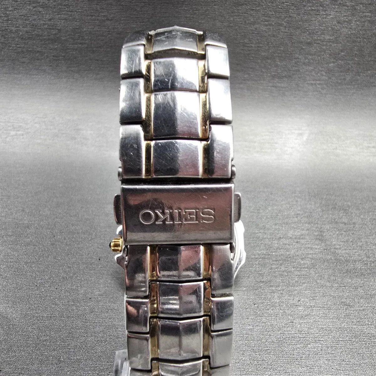 Seiko Coutura Watch Men 39mm White Dial Two Tone Date Gemmed 7N42-0DK0 New Batt7