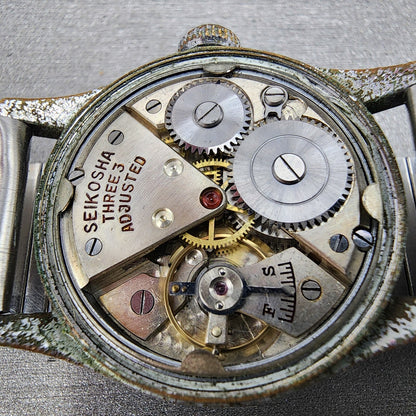 VTG Seiko Super Chronometer Watch Unisex 28mm Cream Dial Silver Tone Manual Wind