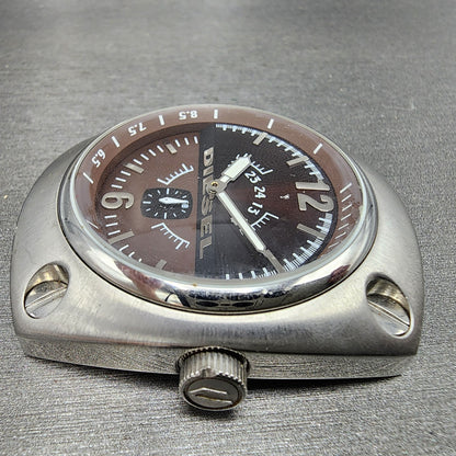 Diesel Watch Men 48mm Brown Dial Steel Small Seconds Cushion DZ1228 New Battery5