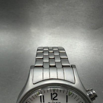 Timex MK1 Chronograph Watch Men 42mm White Dial Steel Date Round New battery4