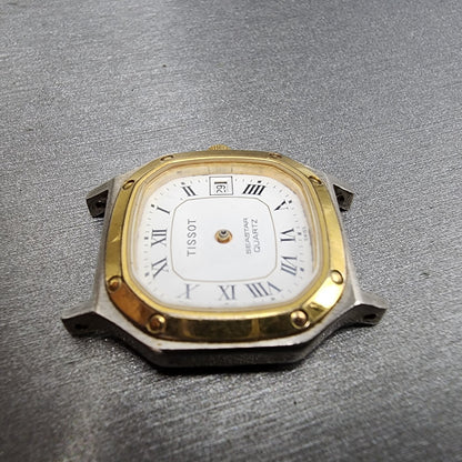 Tissot Seastar Watch Women 24mm White Dial Two Tone Date Octagon  PARTS4