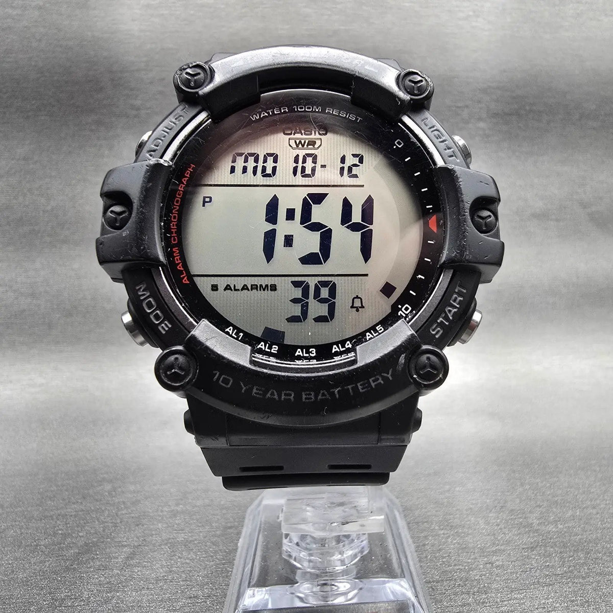 Casio Illuminator AE-1500WH Digital Watch Men 51mm Black Chrono Alarm New Batt5