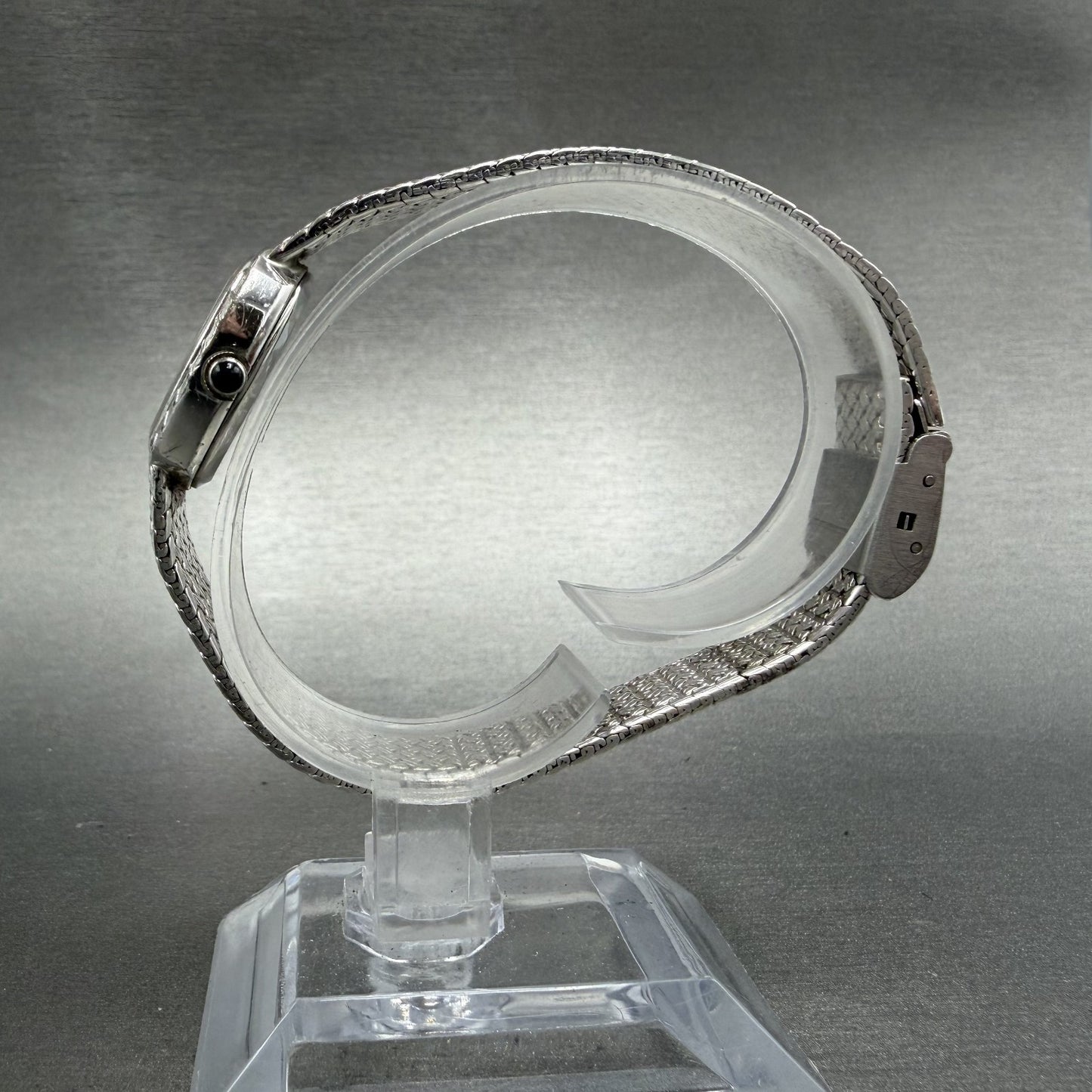 Cyma Watch Women 22mm Silver Dial Silver Tone Rectangle 616 Mesh New Battery6