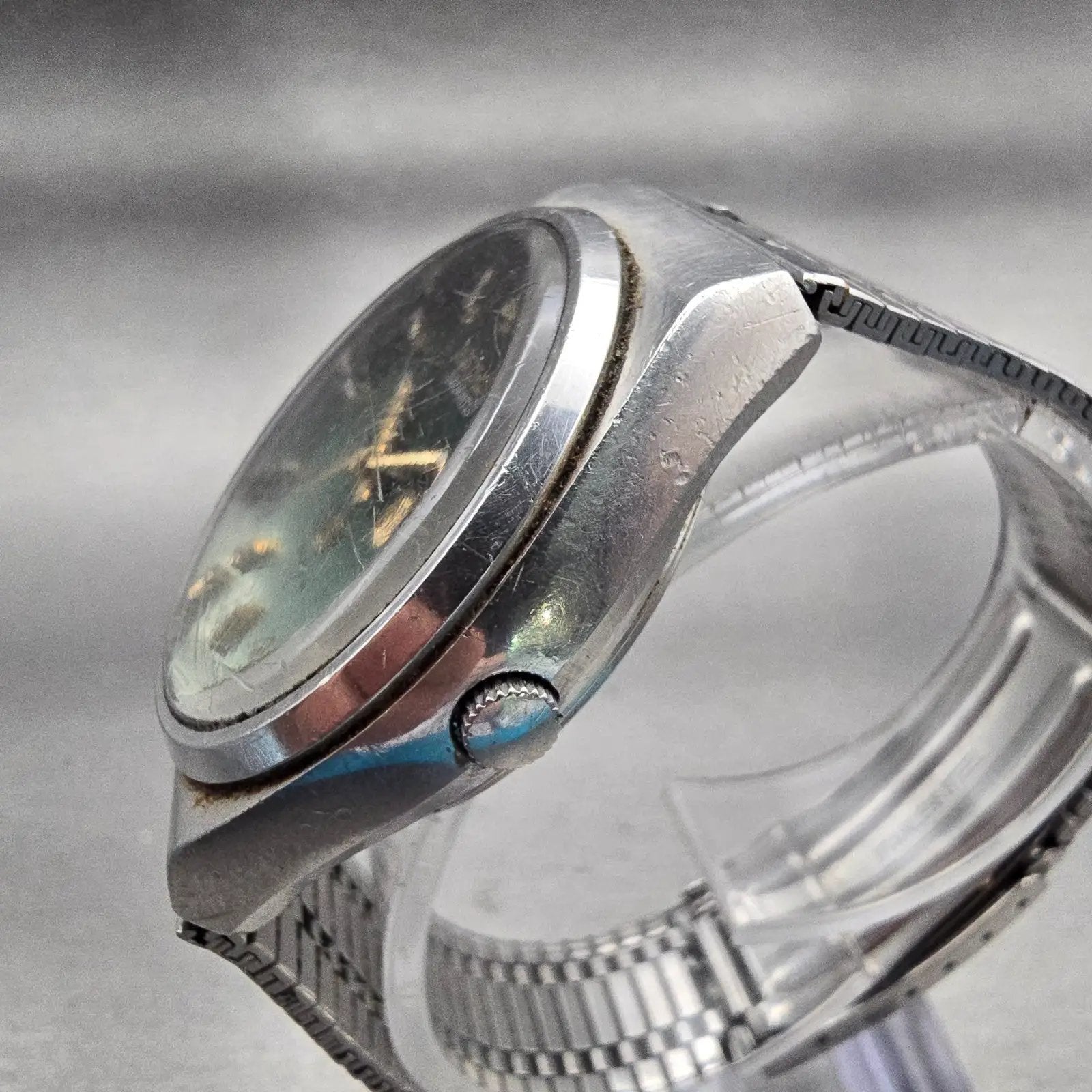 Seiko Type II Watch Men 37mm Green Dial Silver Tone Daydate 4623-8030 New Batt2
