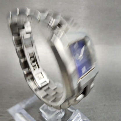 Tissot Tank Watch Women 22mm Blue Dial Steel Rectangle L370K New Battery3
