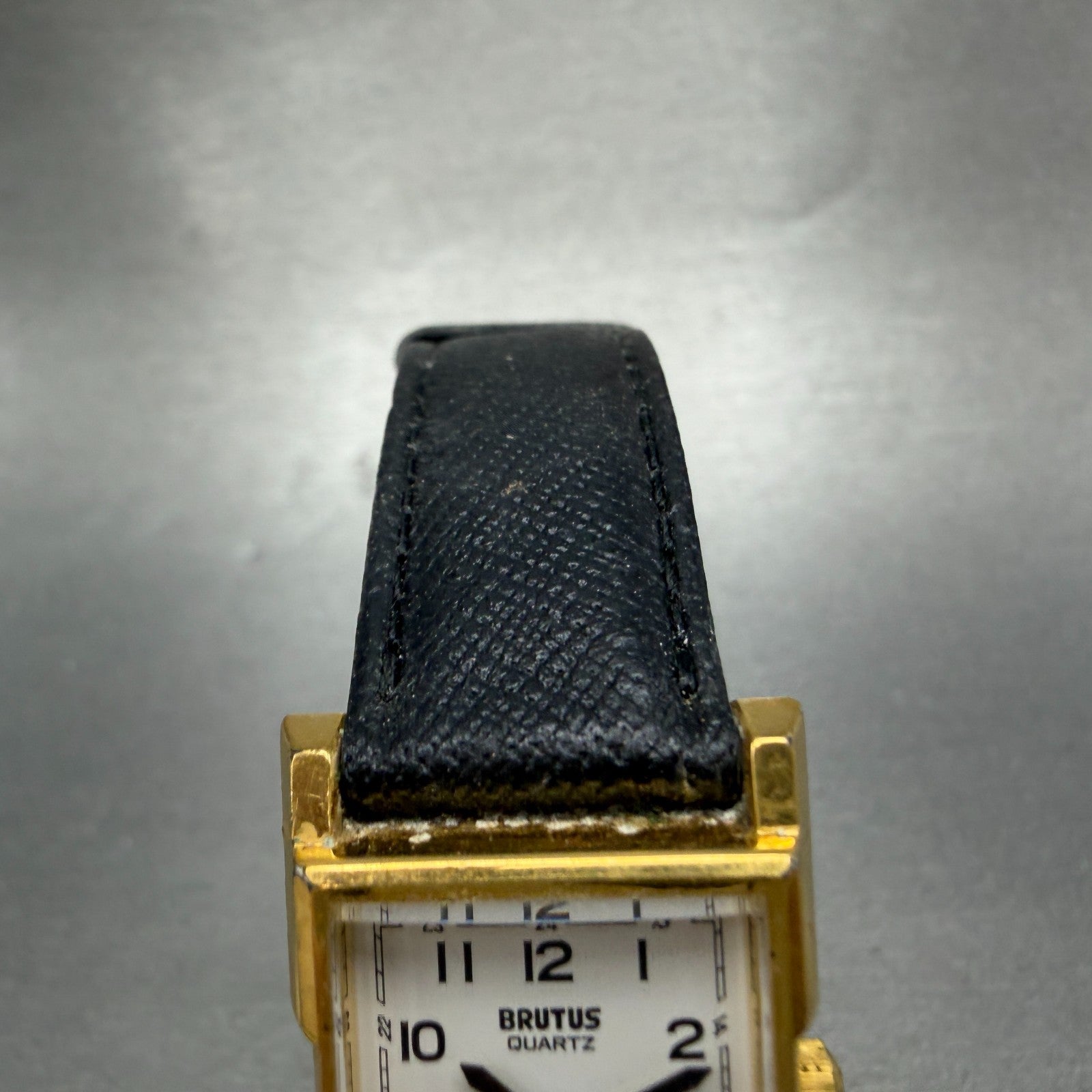 Citizen Vega Brutus Tank Watch Women 20mm White Dial Gold Tone New Battery VTG4