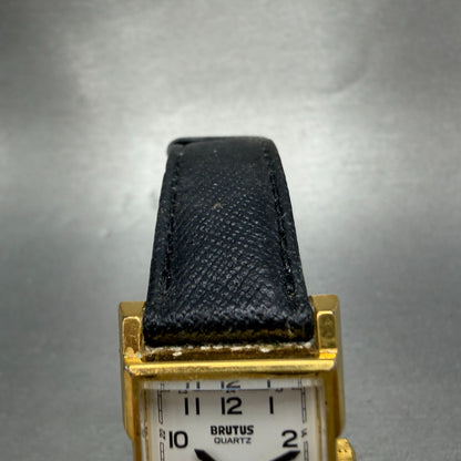 Citizen Vega Brutus Tank Watch Women 20mm White Dial Gold Tone New Battery VTG4