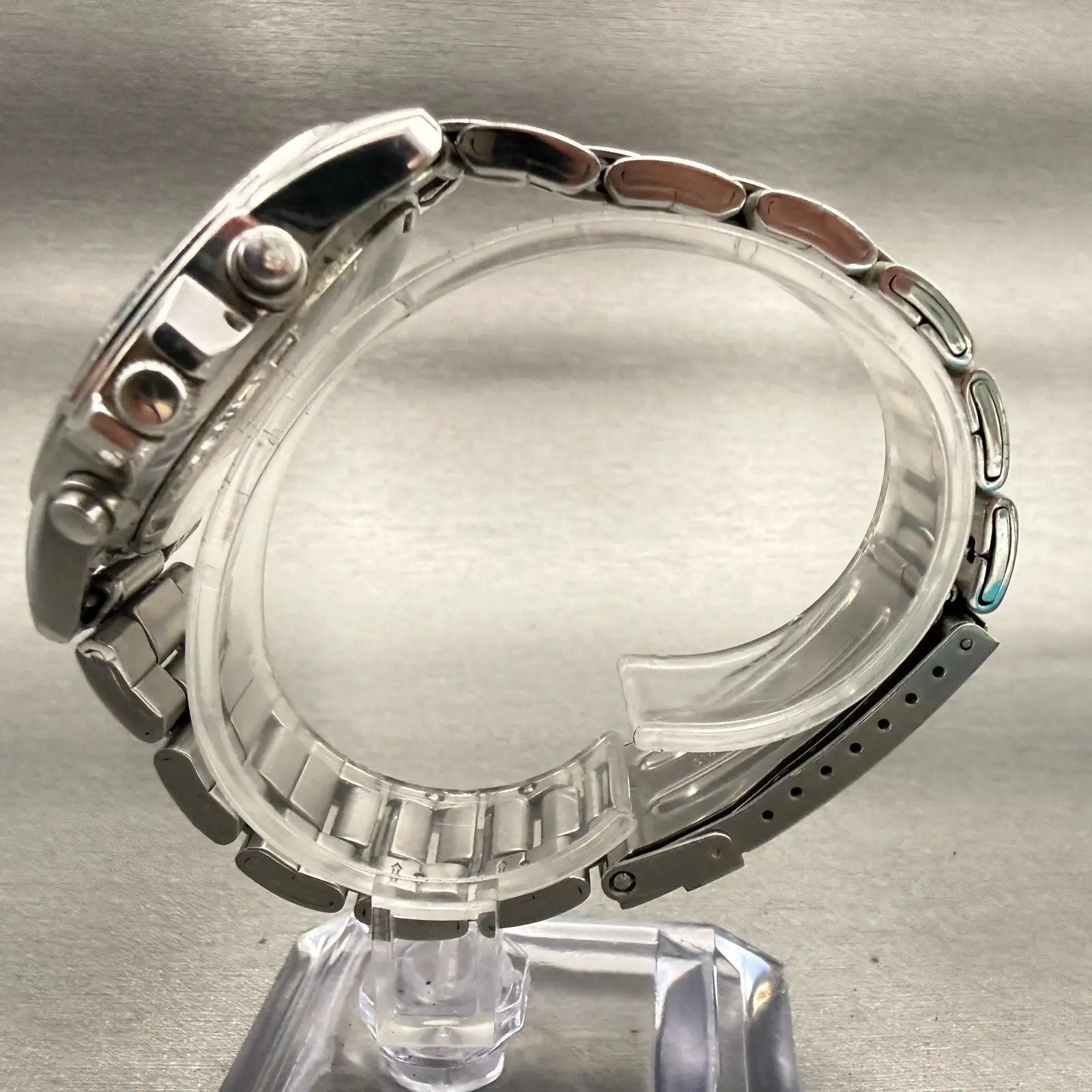Seiko Chronograph Watch Men 38mm Blue Dial Silver Date Round 7T92-0DW0 New Batt6