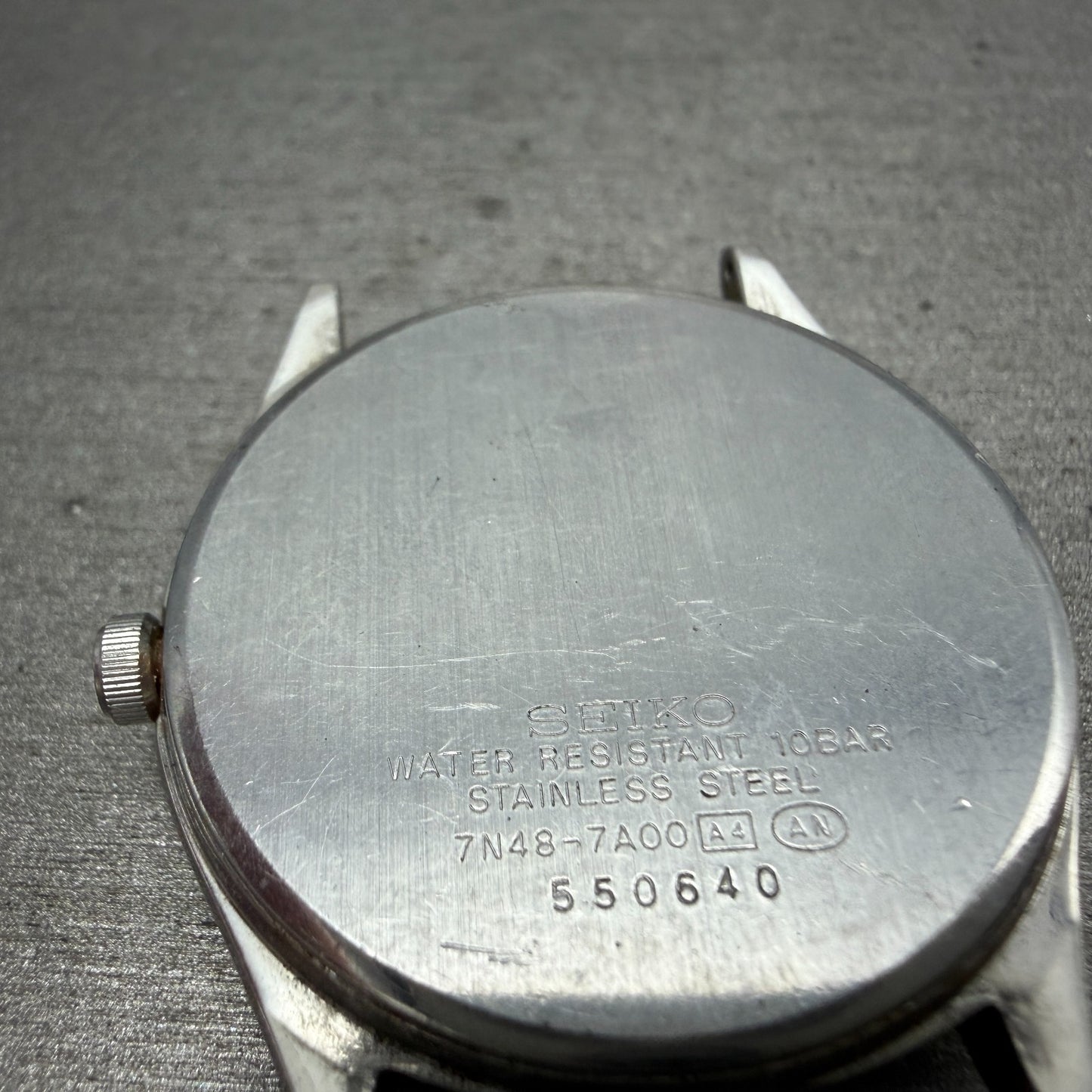 Seiko Spirit Watch Men 35mm White Dial Silver Tone Daydate 7N48-7A00 PARTS VTG7