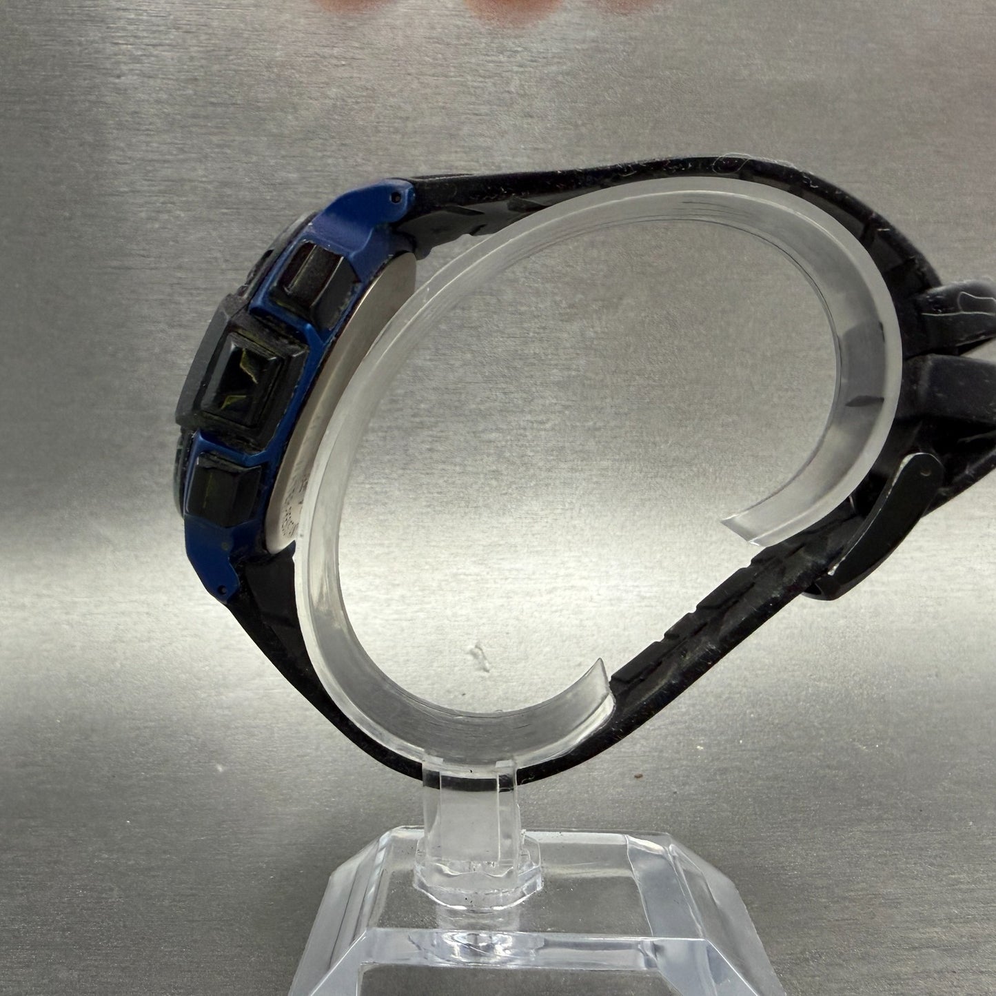 Tissot T-Touch Watch Men 47mm Black Blue Ana Digi Alarm Chrono New Battery W/Box7