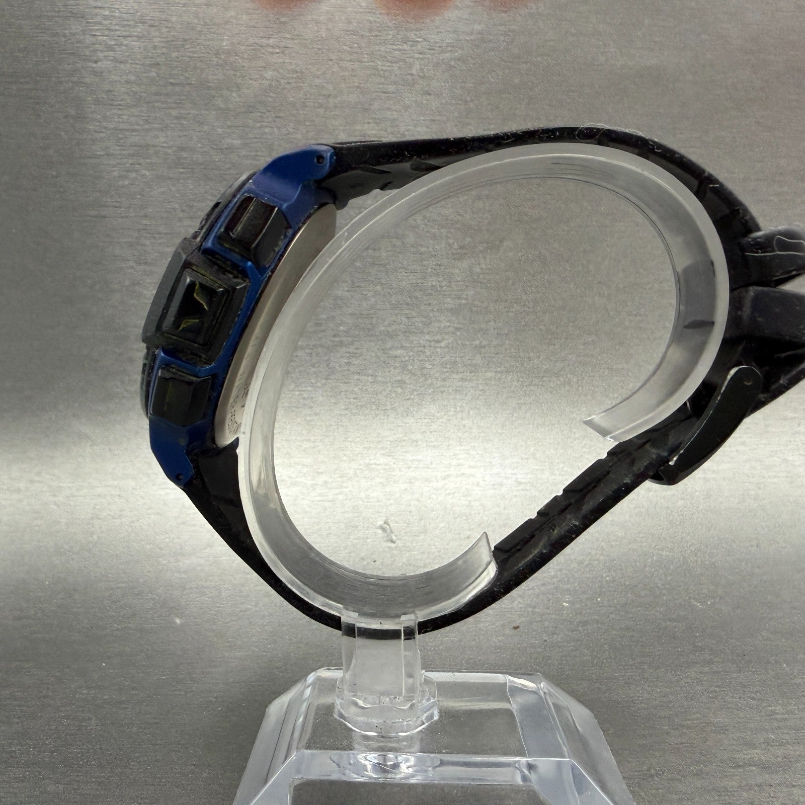 Tissot T-Touch Watch Men 47mm Black Blue Ana Digi Alarm Chrono New Battery W/Box7
