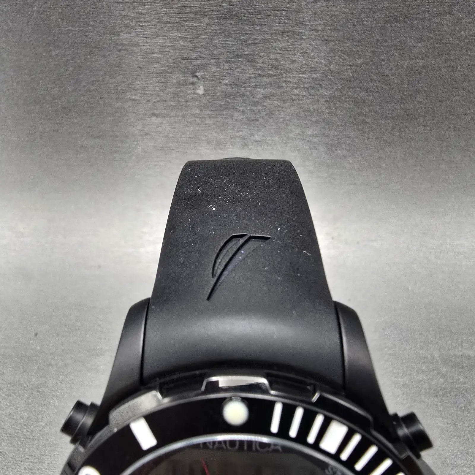 Nautica Dive Watch Men 44mm Black Analog Digital Alarm Chronograph New Battery4