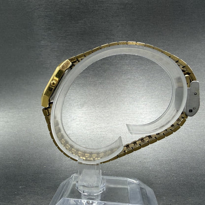Seiko Tank Watch Women 17mm Black Dial Gold Tone 2Y01-5D20 Rectangle New Battery6