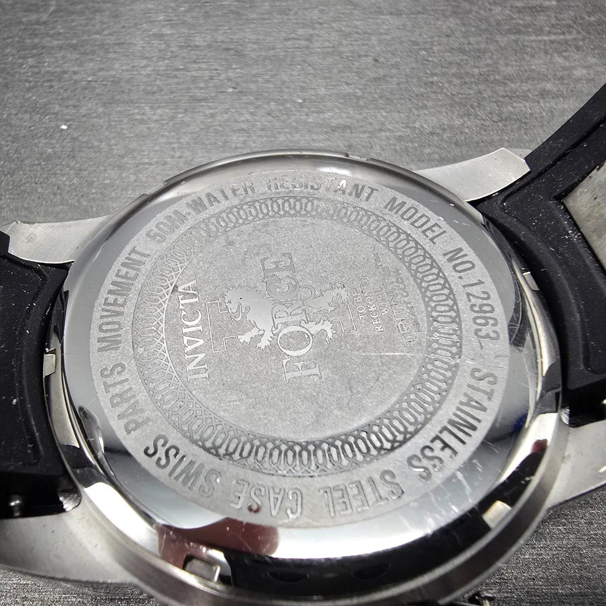 Invicta I-Force Dive Watch Men 51mm Black Dial Silver Date 12963 READ!! New Batt7