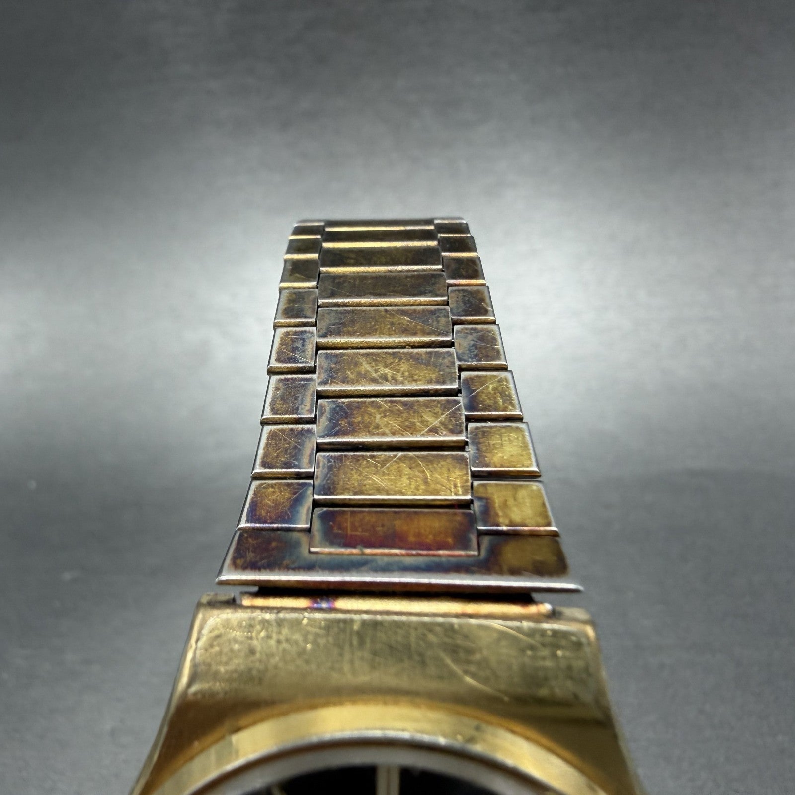 Seiko SQ Watch Men 35mm Brown Dial Gold Tone Daydate Round 7123-8339 NewBat RAED4