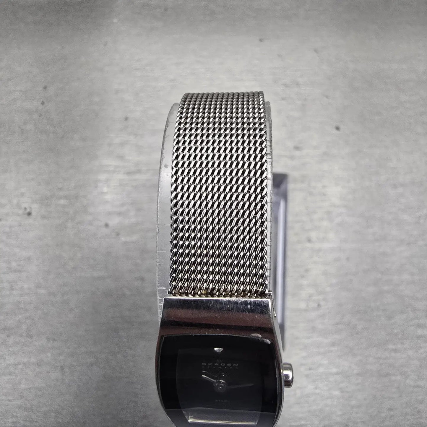 Skagen Denmark Watch Women 16mm Black Dial Silver Tone 271SSSBD New Battery4