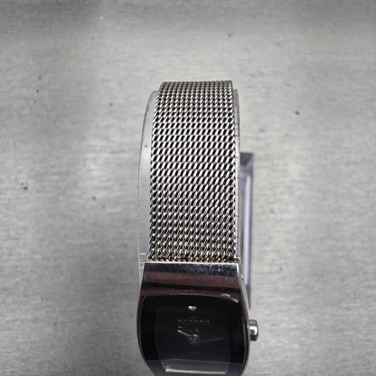 Skagen Denmark Watch Women 16mm Black Dial Silver Tone 271SSSBD New Battery4