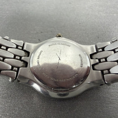 Wittnauer Watch Women 25mm White Dial Two Tone Round 12L14 New Battery9