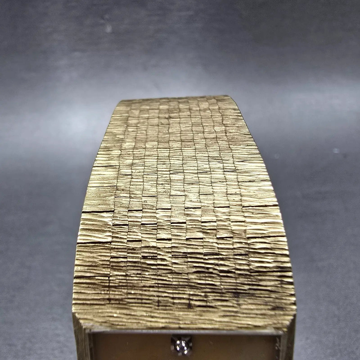 Wittnauer Tank Watch Men 25mm Gold Dial Gold Tone Rectangle VTG PARTS5