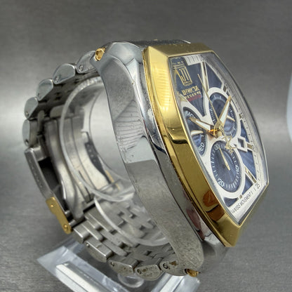 Invicta Jason Taylor Chrono Watch Men 50mm Blue Dial Two Tone Date Daydate 374463