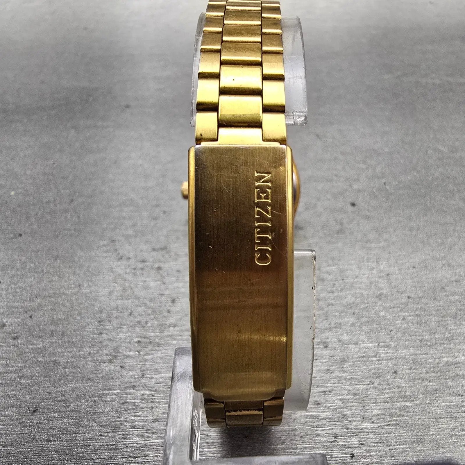 Citizen CQ Watch Women 24mm Silver Dial Gold Tone Date 2010-891252 New Battery7