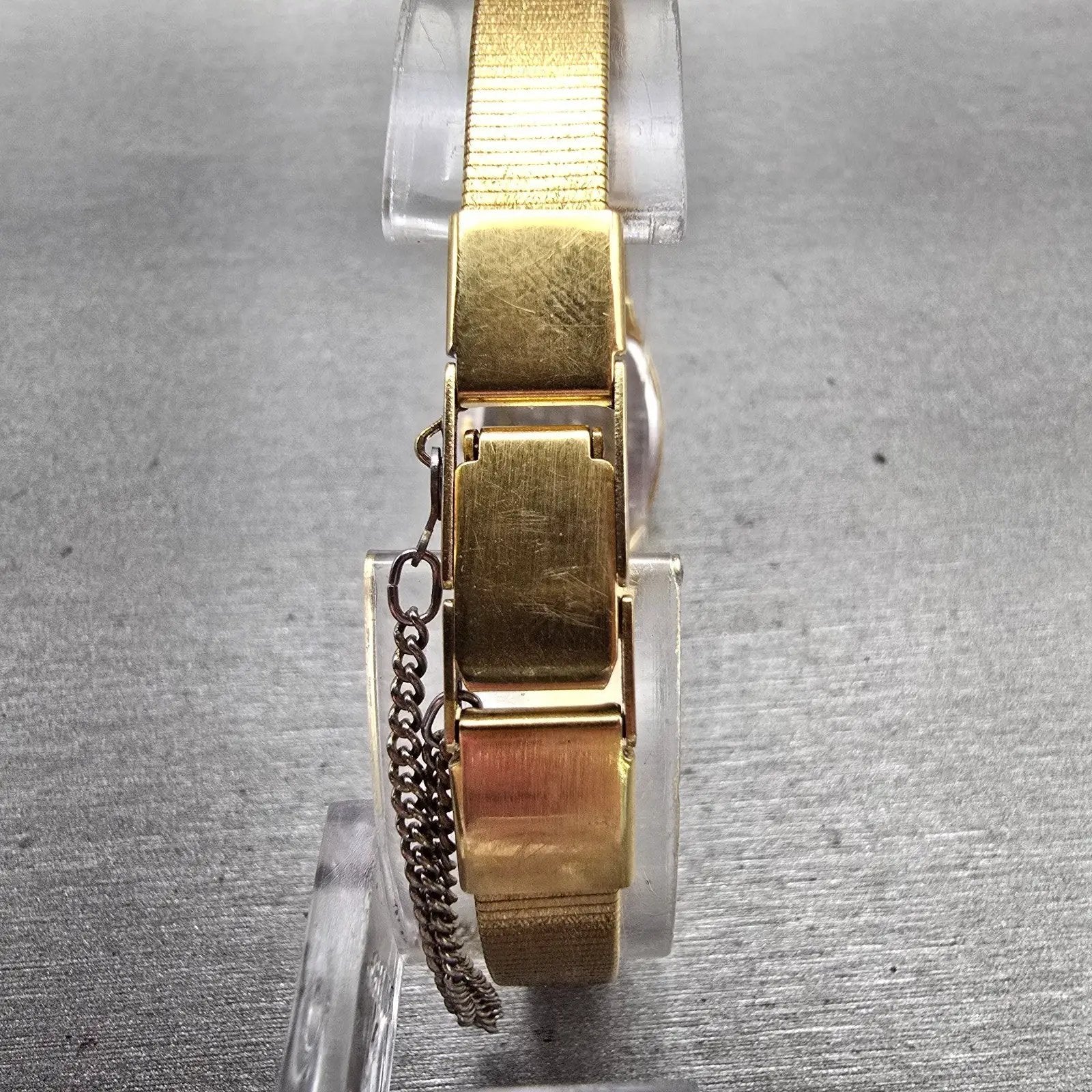 Seiko Watch Women 16mm Blue Dial Gold Tone Oval 2C20-6450 New Battery Vintage7