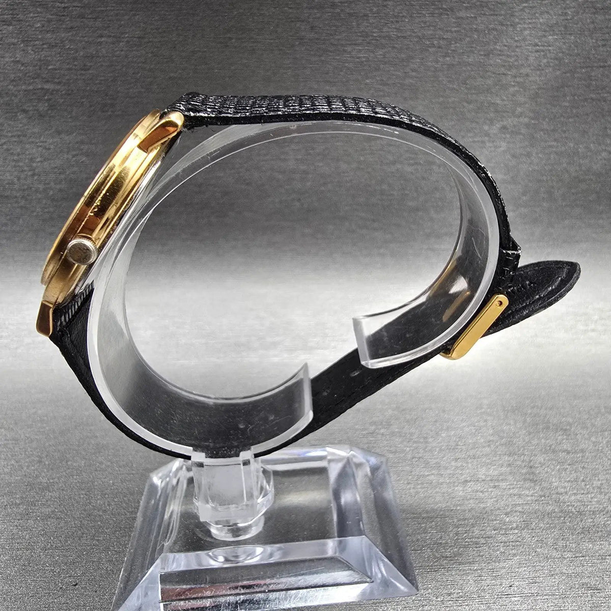 Seiko Watch Men 35mm Champagne Dial Gold Date Round 7N29-8058 New Battery6