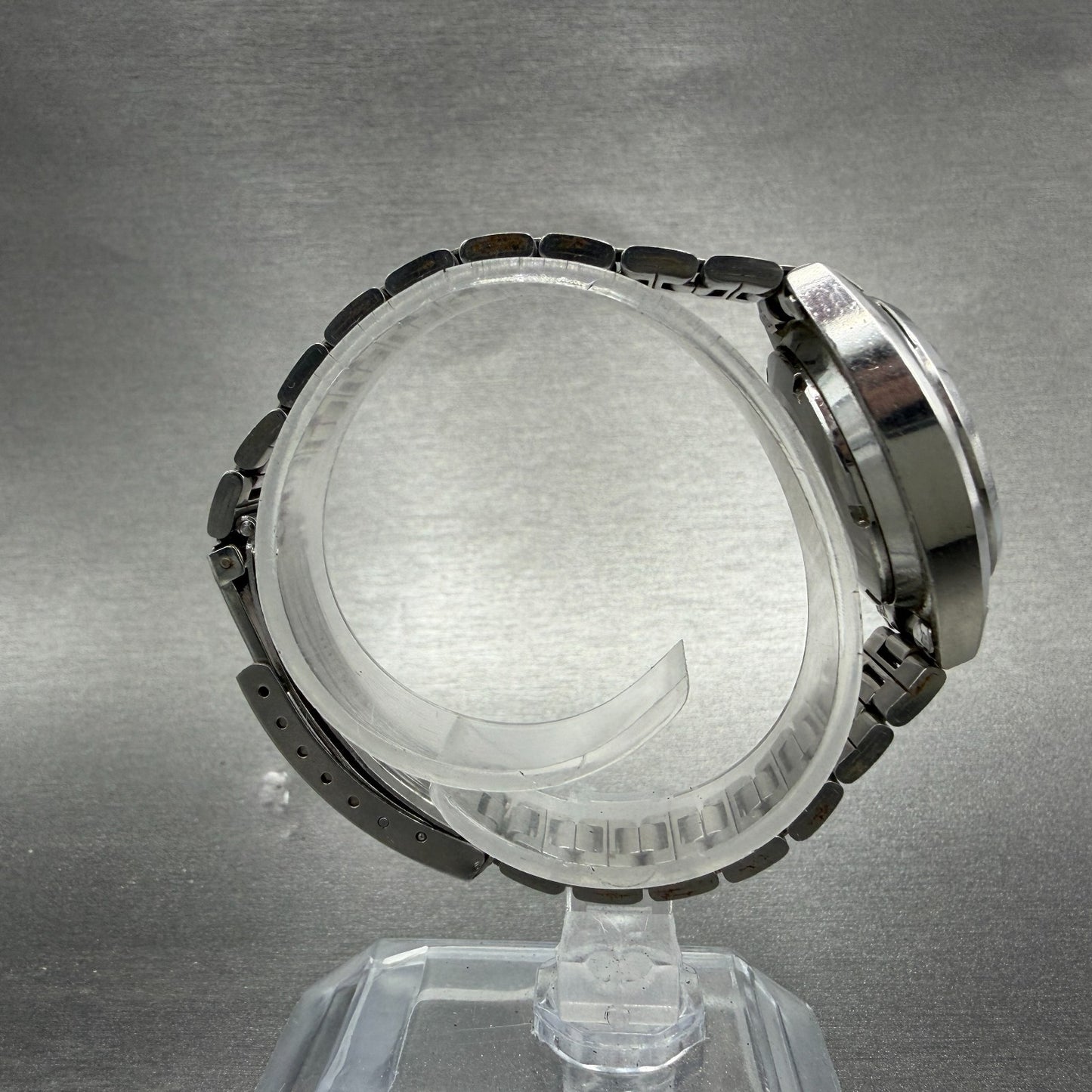 Seiko Automatic Watch Women 28mm Green Dial Silver Tone Date 2205-0610 Runs8