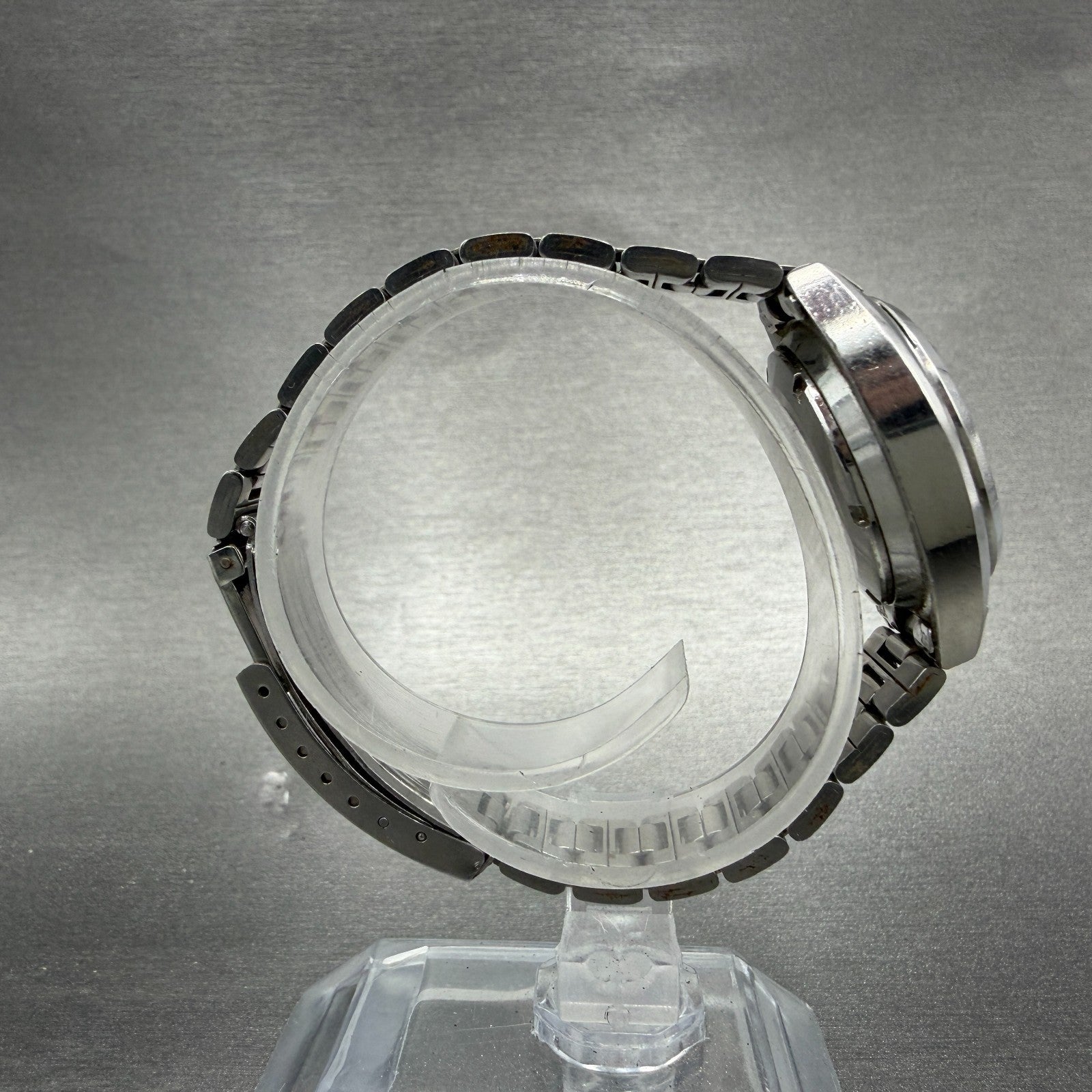 Seiko Automatic Watch Women 28mm Green Dial Silver Tone Date 2205-0610 Runs8