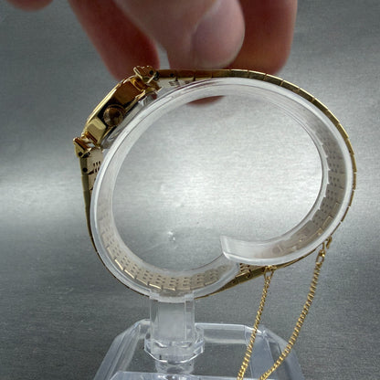 Bulova Watch Women 20mm Champagne Dial Gold Tone Rectangle Manual 7N07-001A Runs6