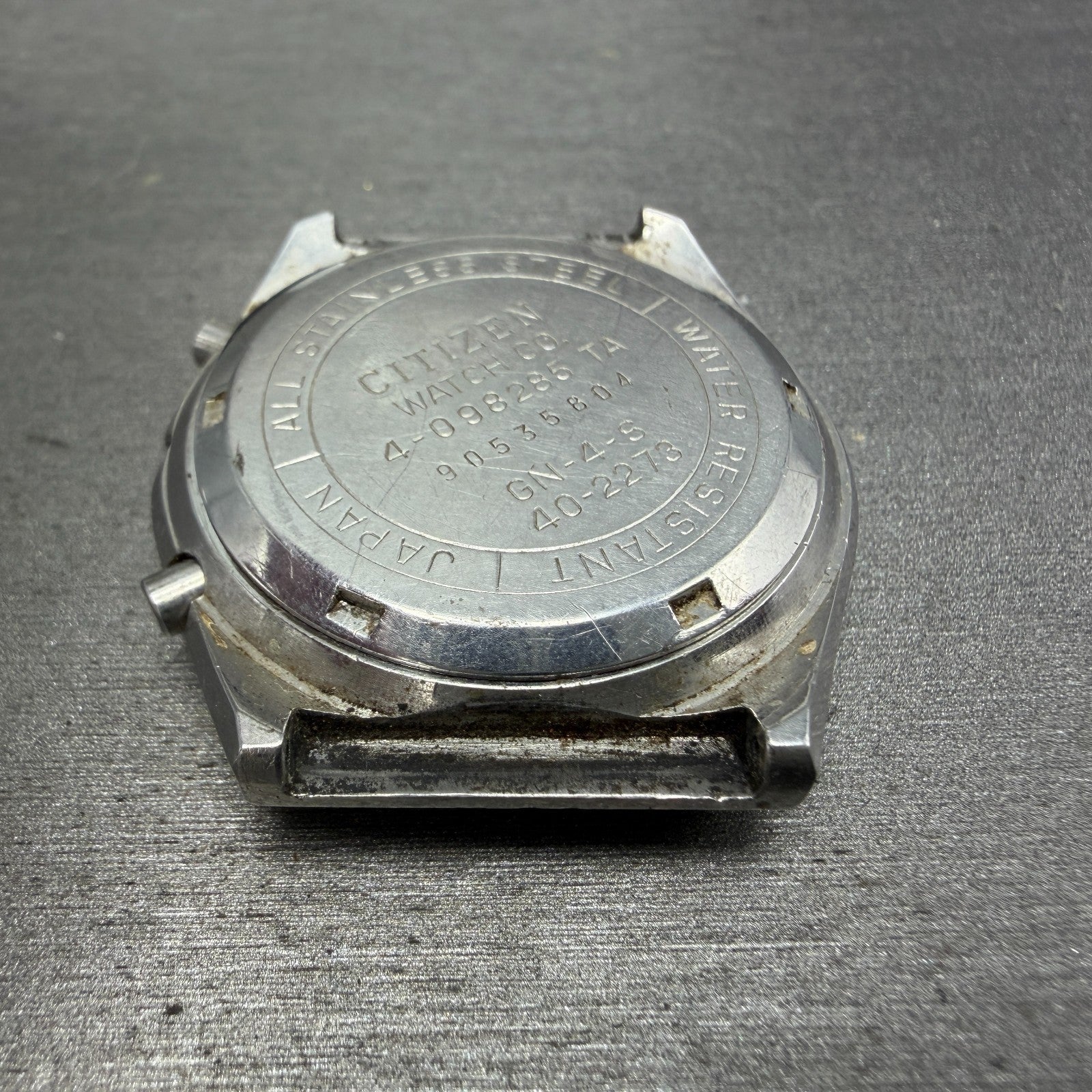 Citizen Digital Watch Men 35mm Digital Silver Tone Daydate Round READ!! New batt7