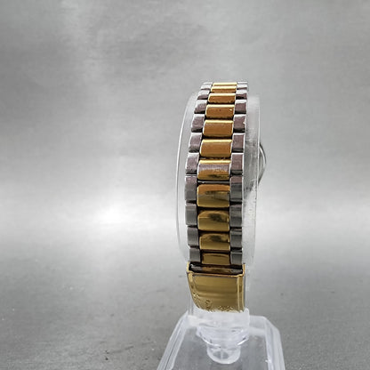 Seiko SQ Watch Women 24mm Gold Dial Two Tone Daydate Round 3E230A60 New Battery7