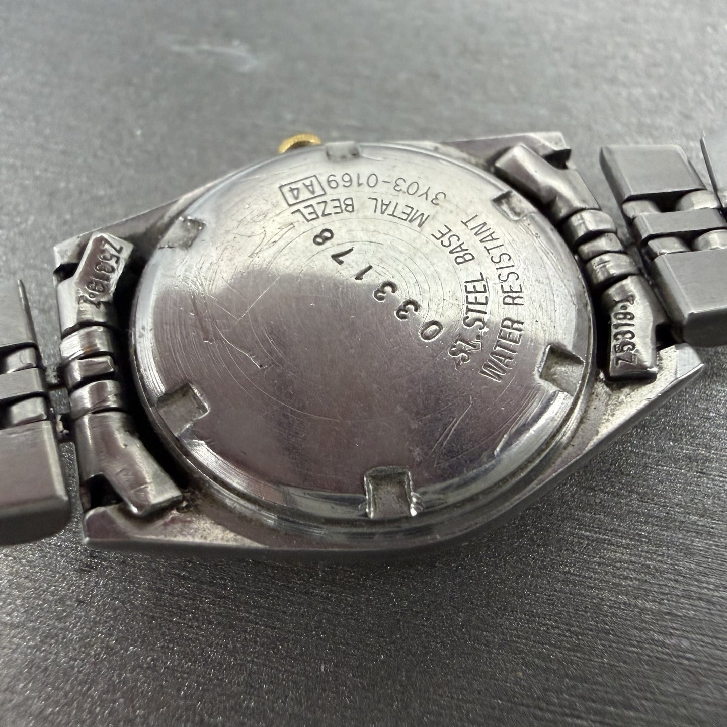 Seiko SQ Watch Women 24mm White Dial Two Tone Daydate 3y03-0169 New Battery KI49