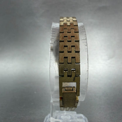 Seiko Watch Women 19mm Brown Dial Gold Tone Rectangle Manual Wind Runs 11-3949 07
