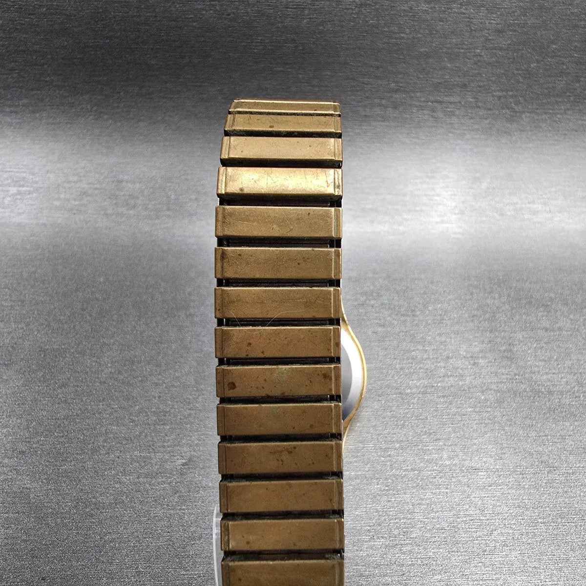 Seiko Watch Men 30mm Gold Dial Gold Tone Round 5420-0140 New Battery Vintage7
