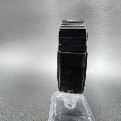 Seiko Digital Watch Men 29mm Black Dial Black Tone Analog Digital New Bat READ!!7